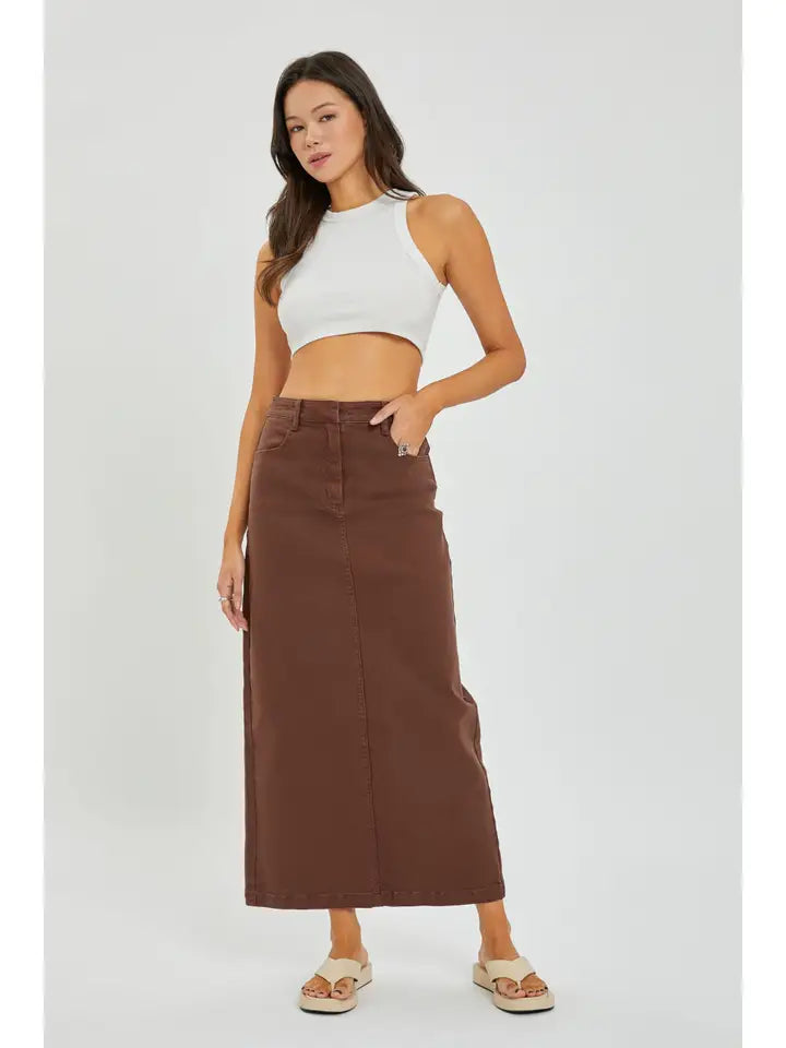 Impress Me Maxi Denim Skirt