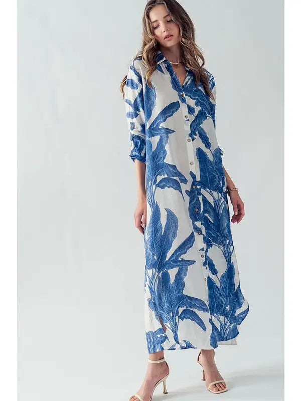 Elsie Palm Maxi Dress