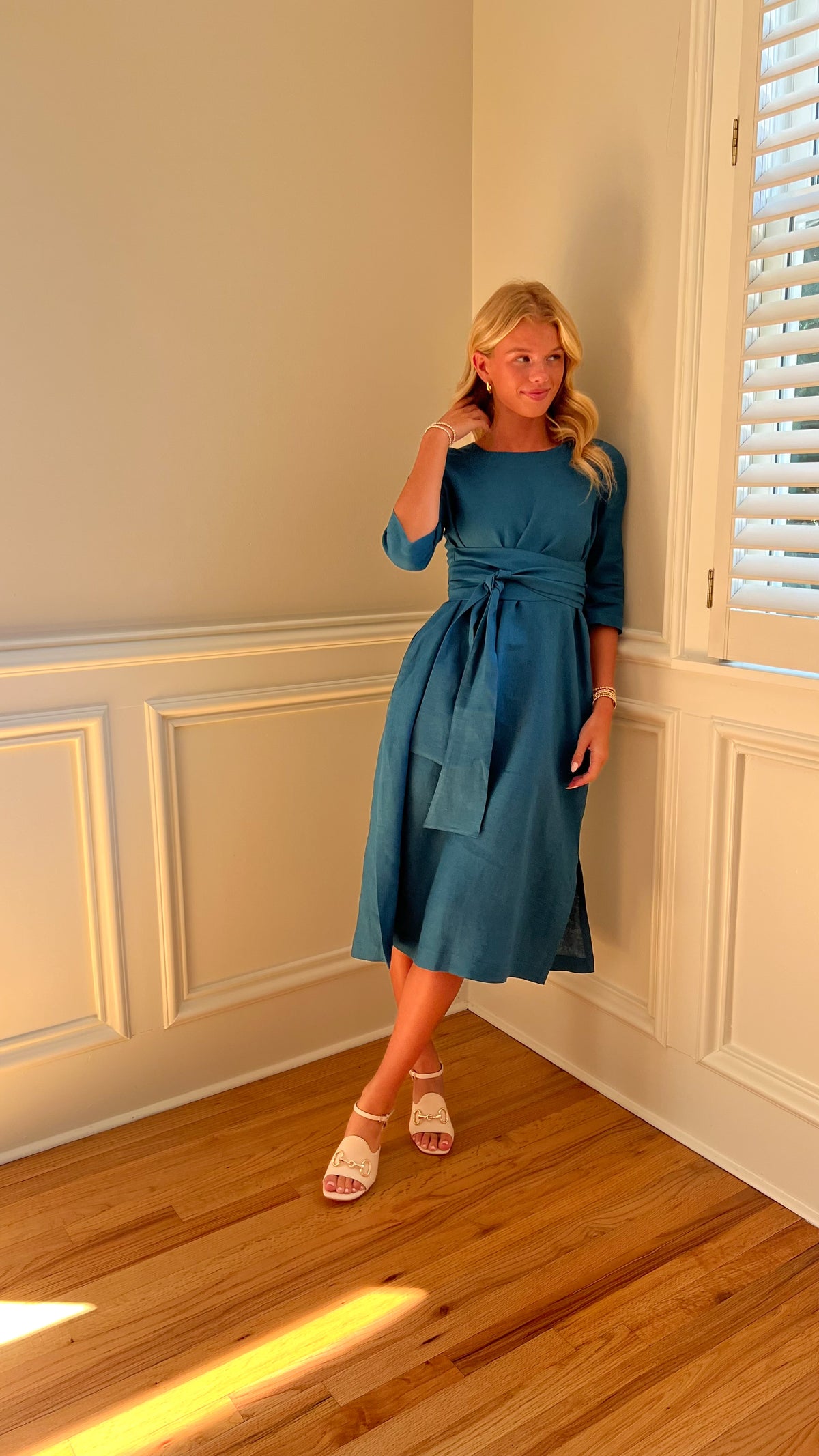 Dahlia Linen Wrap Dress