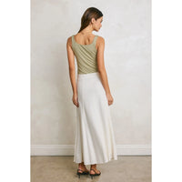 Linen Flared Maxi Skirt