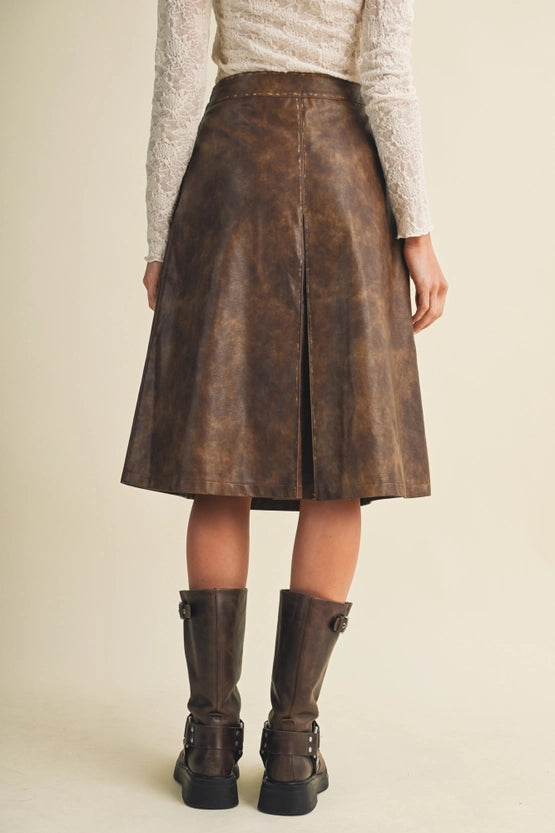 Paige Leather skirt