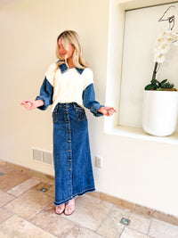 Royal Denim Skirt