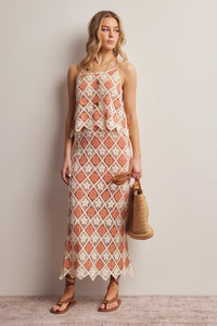 Diamond Club Crochet Skirt