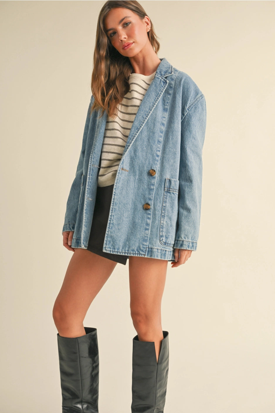 Maybe Denim Blazer