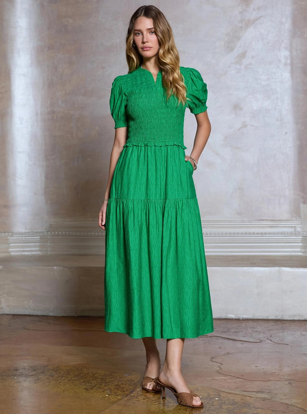 Botanical Garden Smocked  Dress