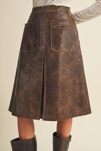 Paige Leather skirt