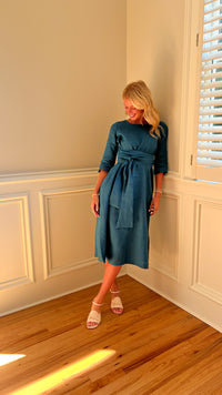 Dahlia Linen Wrap Dress