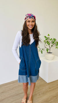 On It Denim Overall Dress