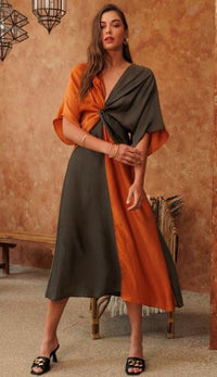 Bronze Beauty Midi Dress