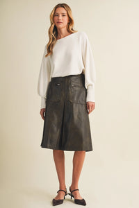 Paige Leather skirt