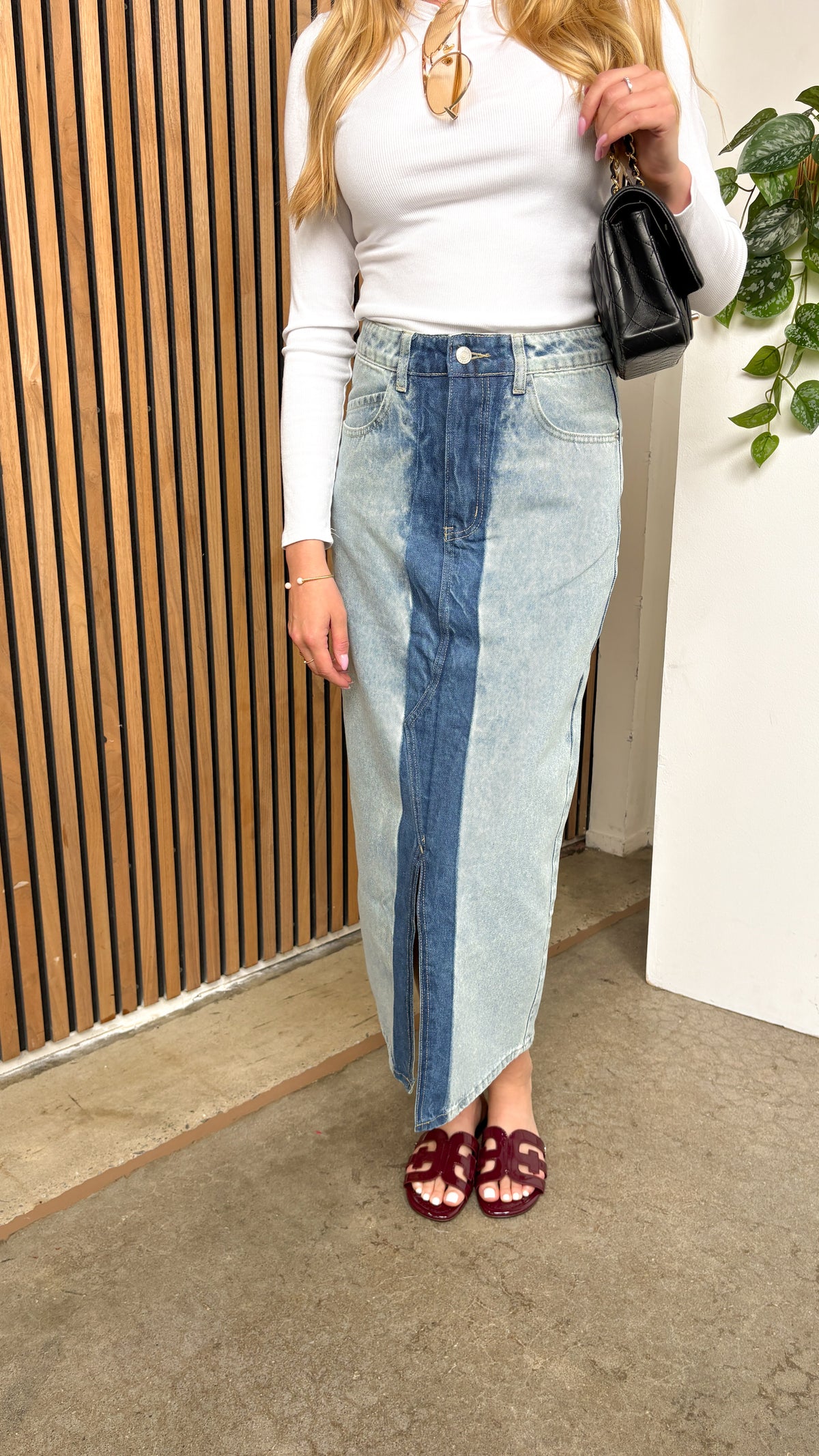 Spring Is Near Denim Skirt