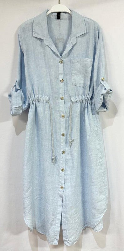 Santorini Linen Dress