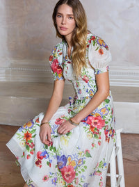 Botanical Garden Smocked  Dress