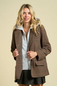 Hallie Houndstooth Blazer