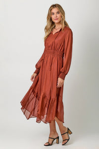 Pumpkin Spice Midi Dress