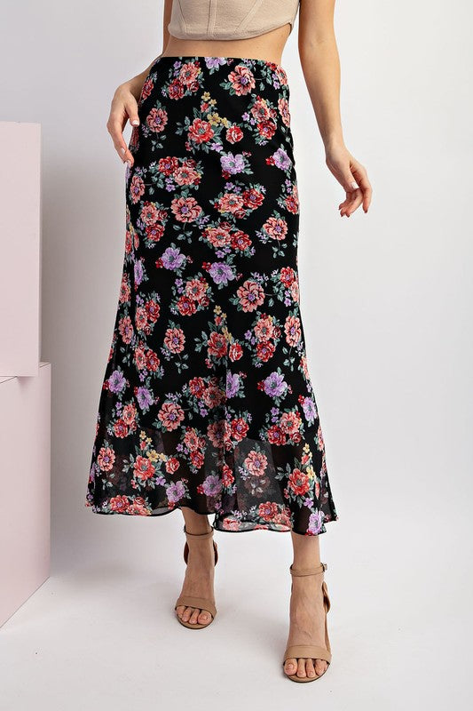 Uplevel Floral Maxi Skirt
