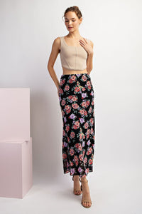 Uplevel Floral Maxi Skirt