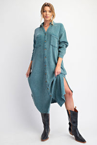 Around The Block Shirt Dress