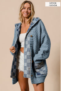 Gimme Denim Checkered Jacket