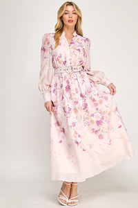 Pink Meadow Midi Dress