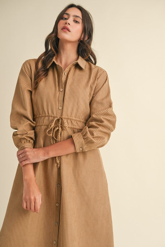 October Feels Button Down Dress