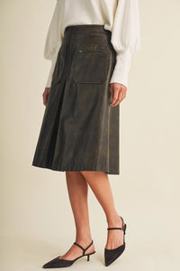 Paige Leather skirt
