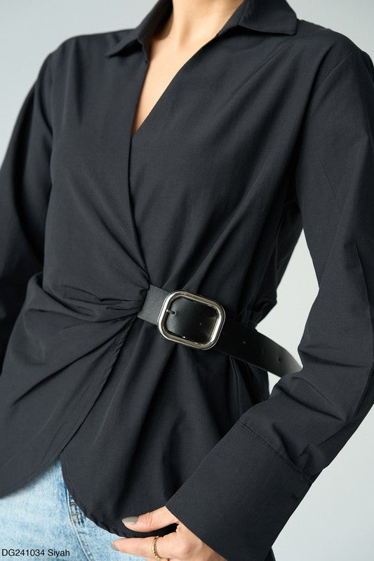 Your Honor Belted Top