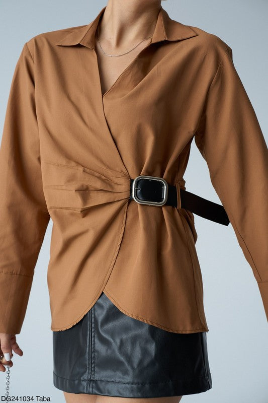 Your Honor Belted Top