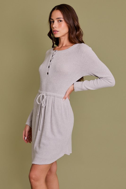 Henley Ribbed Dress
