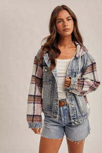 Playa Plaid Denim Jacket