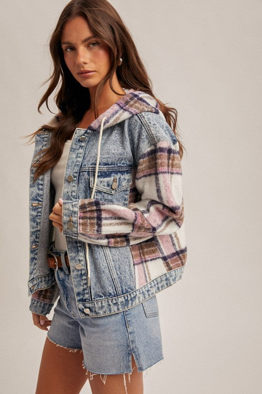 Playa Plaid Denim Jacket
