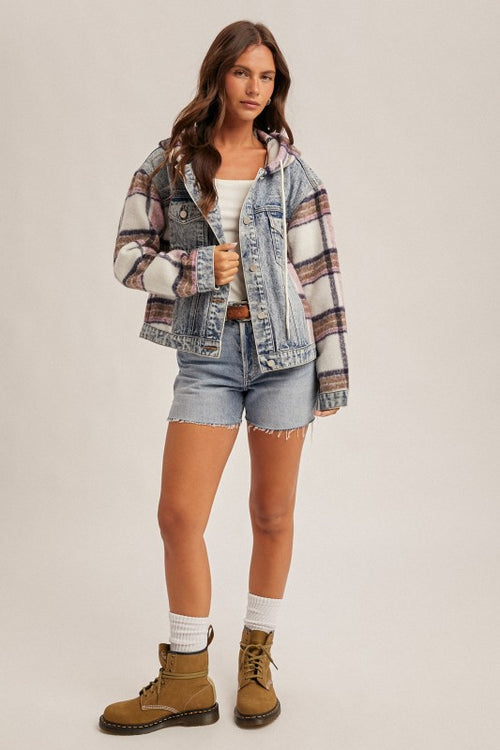 Playa Plaid Denim Jacket