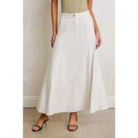 Linen Flared Maxi Skirt