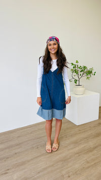 On It Denim Overall Dress