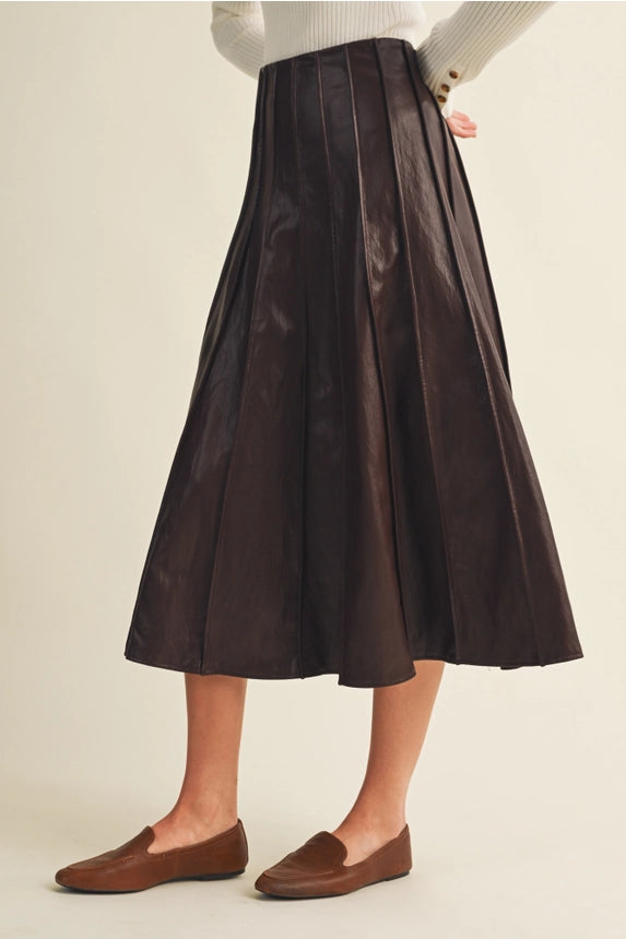 Brenda Pleated Midi Skirt