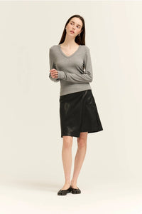 The Claire Leather Skirt