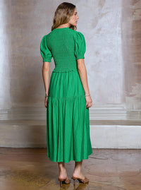 Botanical Garden Smocked  Dress
