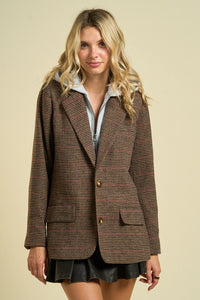 Hallie Houndstooth Blazer