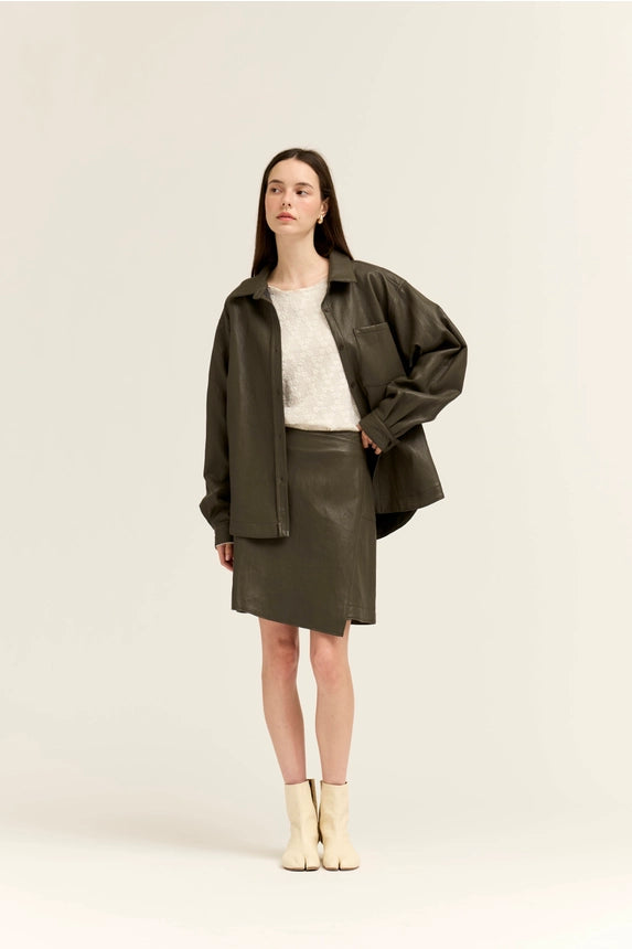 The Claire Leather Skirt