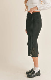 Royal Ruched Midi Skirt