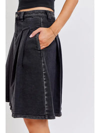 Gabi Denim Pleated Skirt