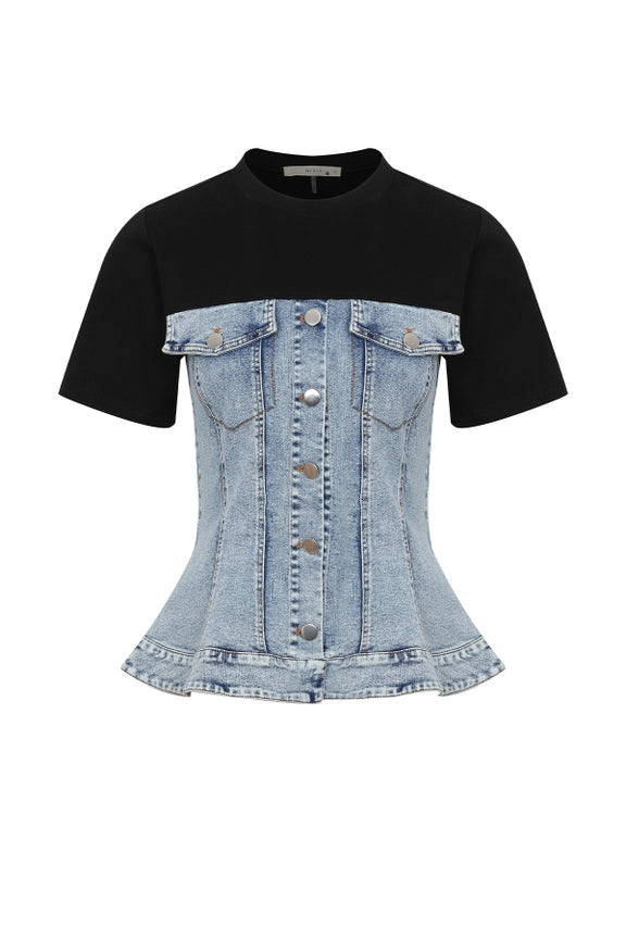 Tres Chic Denim Top