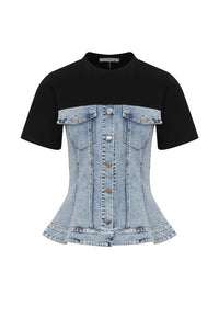 Tres Chic Denim Top