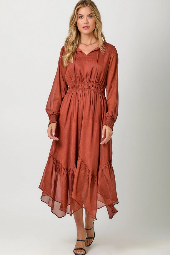 Pumpkin Spice Midi Dress