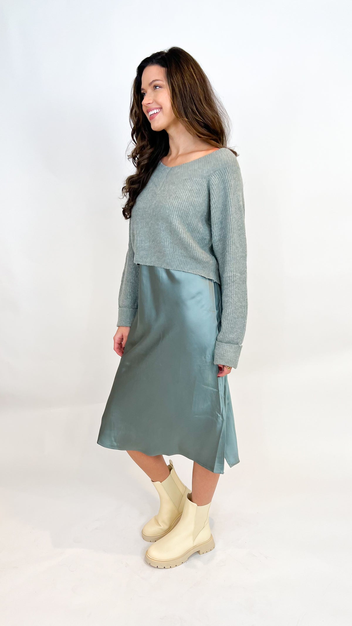 Sweater + Slip Dress Set