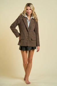 Hallie Houndstooth Blazer