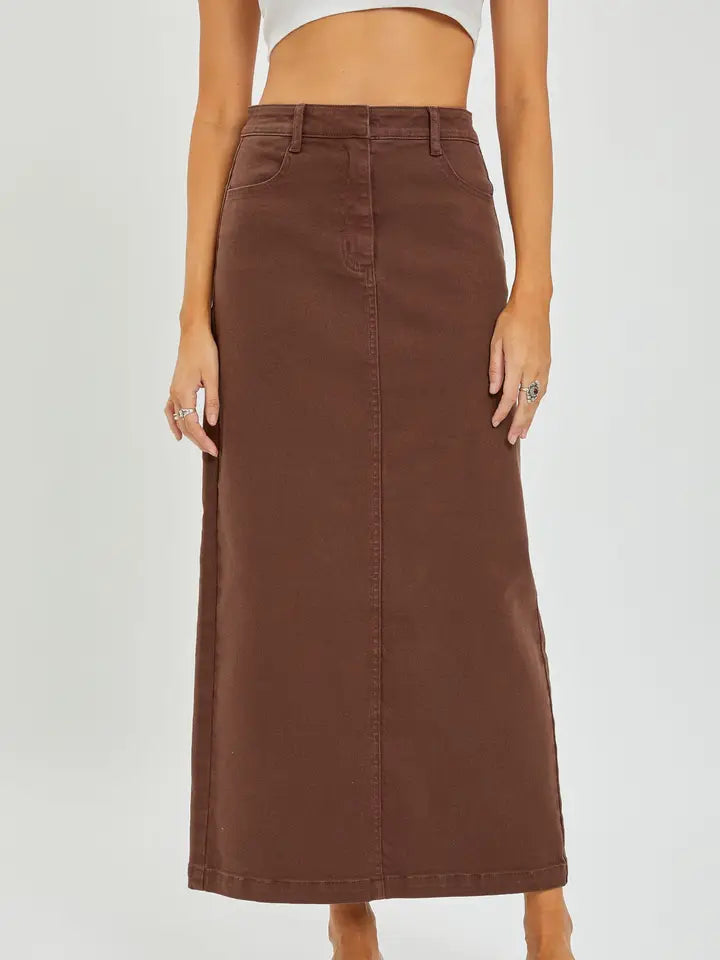 Impress Me Maxi Denim Skirt