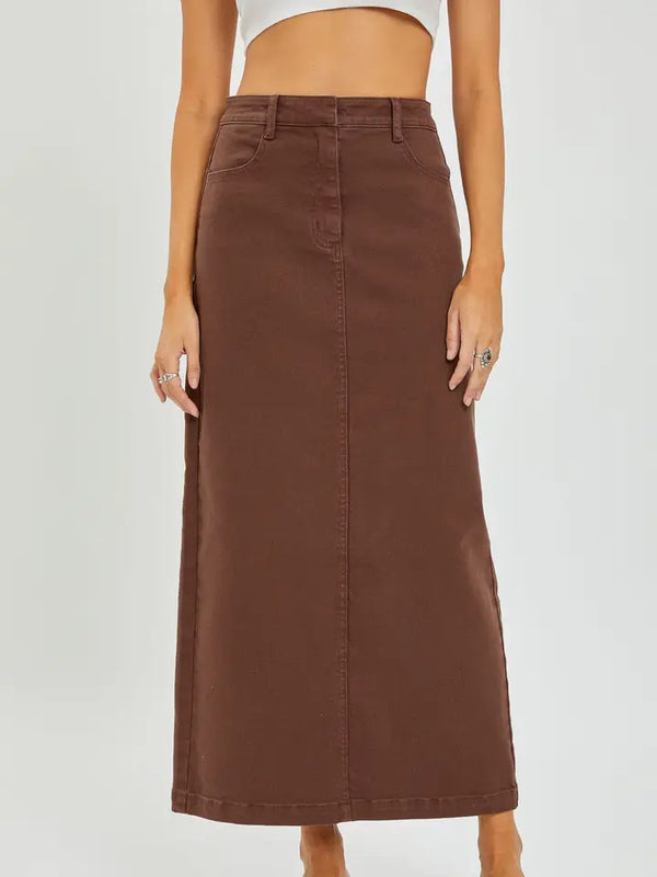Impress Me Maxi Denim Skirt