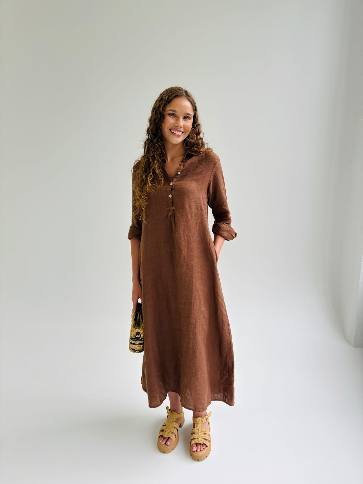 Cocoa Coast Linen Dress