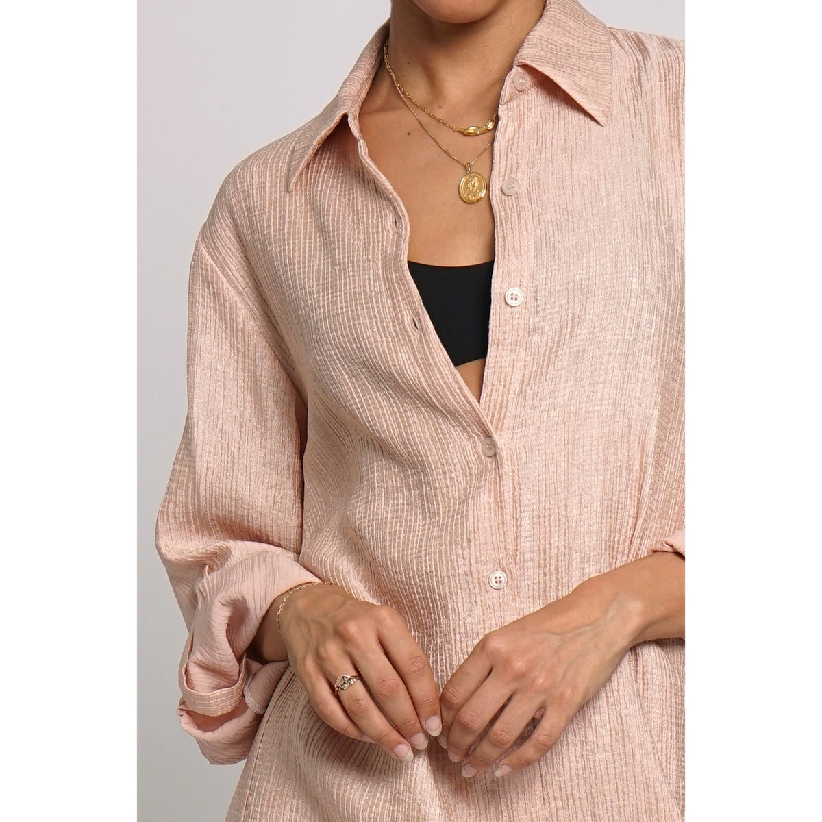 crinkle shirt dress Crinkle Shirt Dress
